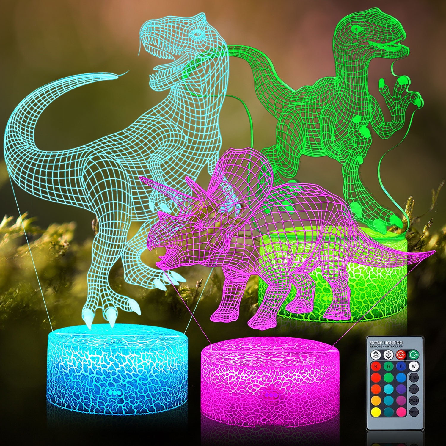 3d dinosaur cheap night light
