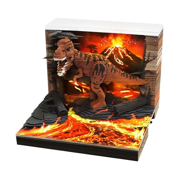 3D Dinosaur Time Piece Calendar, 2027 Desk Calendar With LED Light, Christmas Gift for Desktop Decoration