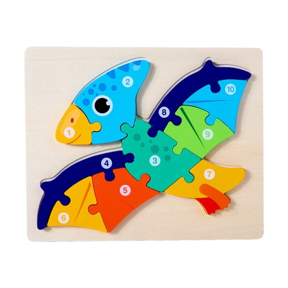 3D Dinosaur Traffic Puzzle Educational Animal Developmental Board Toy for Adults, D