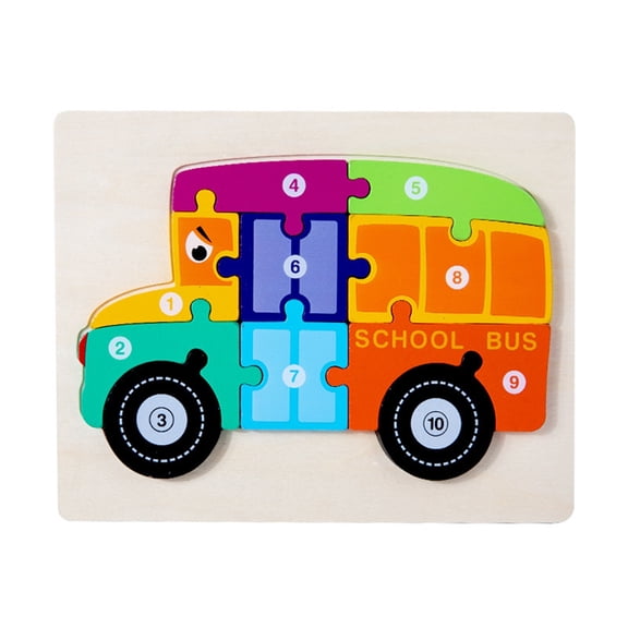 3D Dinosaur Traffic Puzzle Educational Animal Developmental Board Toy for Adults, F
