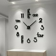 3D Diy Frameless Large Wall Clocks For Living Room Decor Modern Extra Big Wall Clocks Stickers