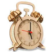 3D DlY Wooden Puzzle Handmade DIY Analog Clock Model Kit Assembly Puzzles