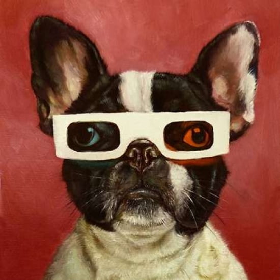 3D Dog Canvas Art - Lucia Heffernan (24 x 24)