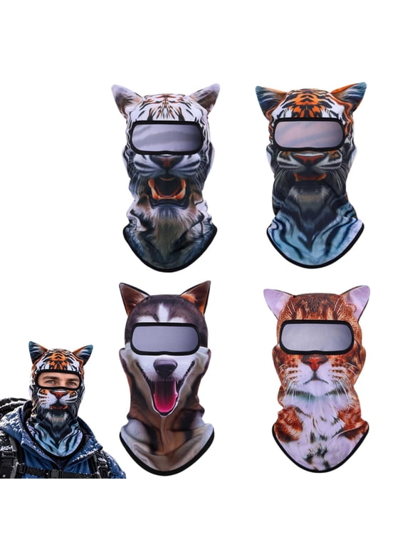 3D Dog Ski Mask, Animal Balaclava Full Face Cover, Funny Animal Face Headwear, Ideal For Skiing Cycling Hiking, Party and Outdoor Cold Weather Activities