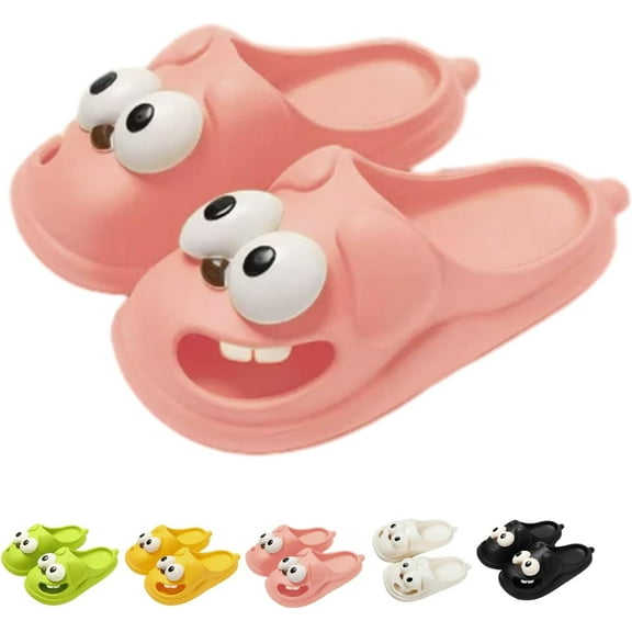3D Dog Slippers for Couples, Solemate Kissing Slippers, Non-Slip Indoor Shoes with Tongue Out Design, Plush Soft Winter House Shoes