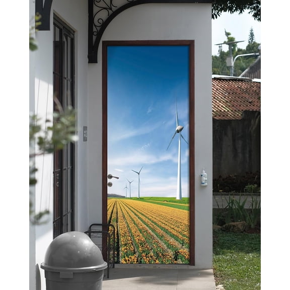 3D Door Mural - Arch-Shaped Corridor Peel & Stick Door Wallpaper, Removable Self-Adhesive