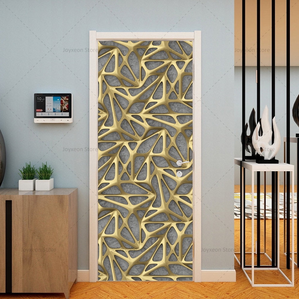 3D Door Sticker Illusion Artistic Line Sense Full Coverage Bedroom Living  Room PVC Waterproof Removable Poster Door Sticker - Walmart.com, image size:1000x1000