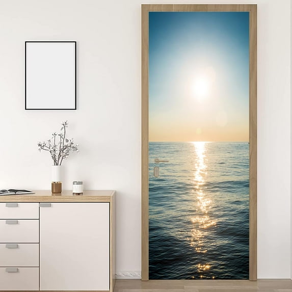 3D Door Sticker Peel and Stick Murals Removable self-Adhesive Door Cover PVC Waterproof