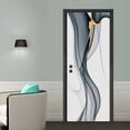 thumbnail image 1 of 3D Door Stickers Abstract Line Wall Art Mural Wallpaper Self Adhesive Whole Door Wrap Cover for Kitchen Bedroom Home Renovation, 1 of 7