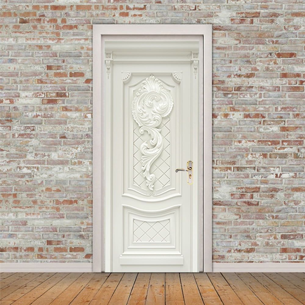 3D Door Stickers for Interior Doors Solid White Door Vinyl Waterproof ...