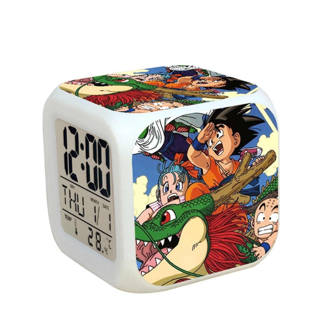 3D Dragon Ball Anime Alarm Clock Goku Saiyan Action Figures Japanese