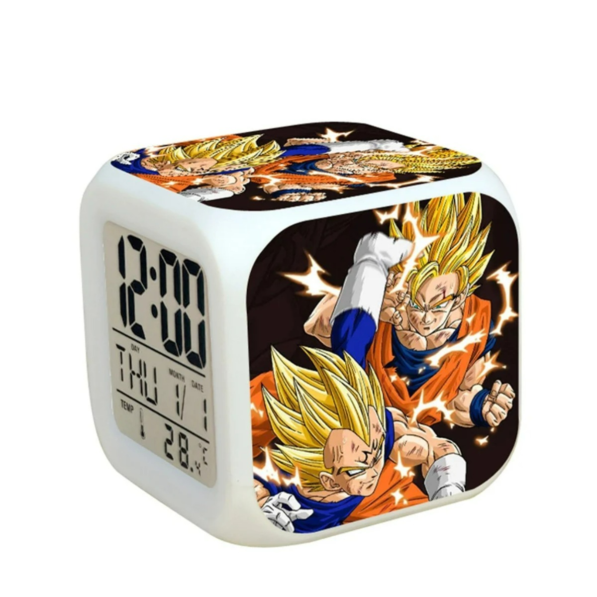 3D Dragon Ball Anime Alarm Clock Goku Saiyan Action Figures Japanese