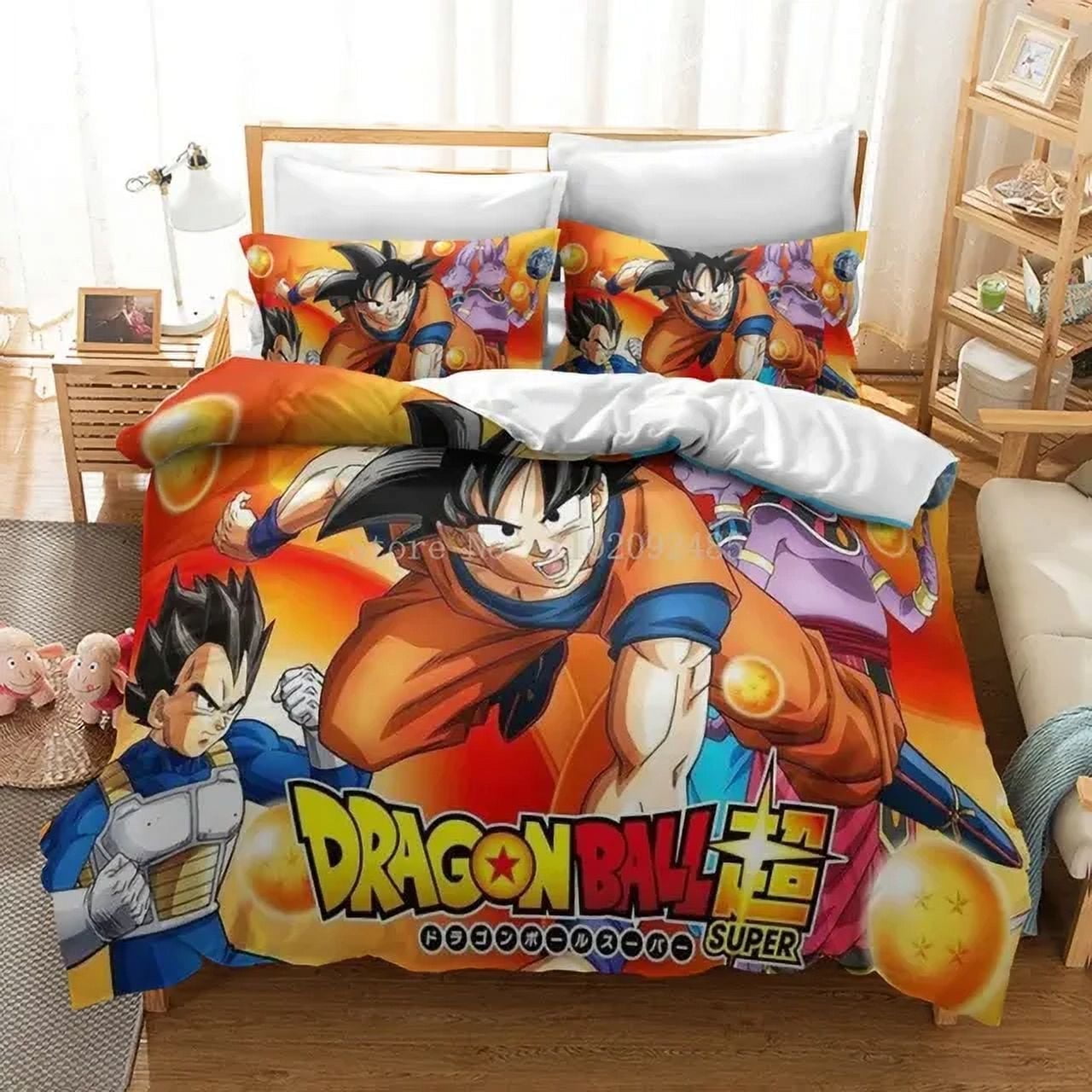3D Dragon Ball Bedding set Boys Adult Bedroom Twin Full Queen King