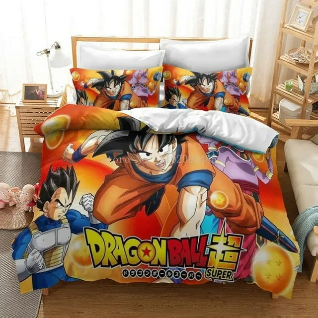 3D Dragon Ball Bedding set Boys Adult Bedroom Twin Full Queen King