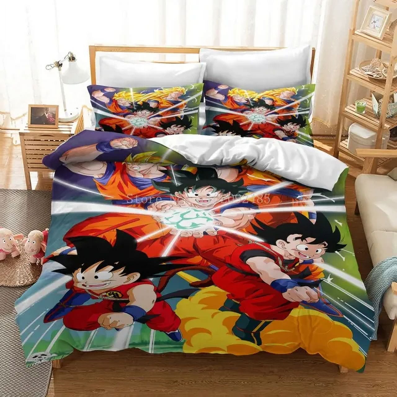 3D Dragon Ball Bedding set Boys Adult Bedroom Twin Full Queen King
