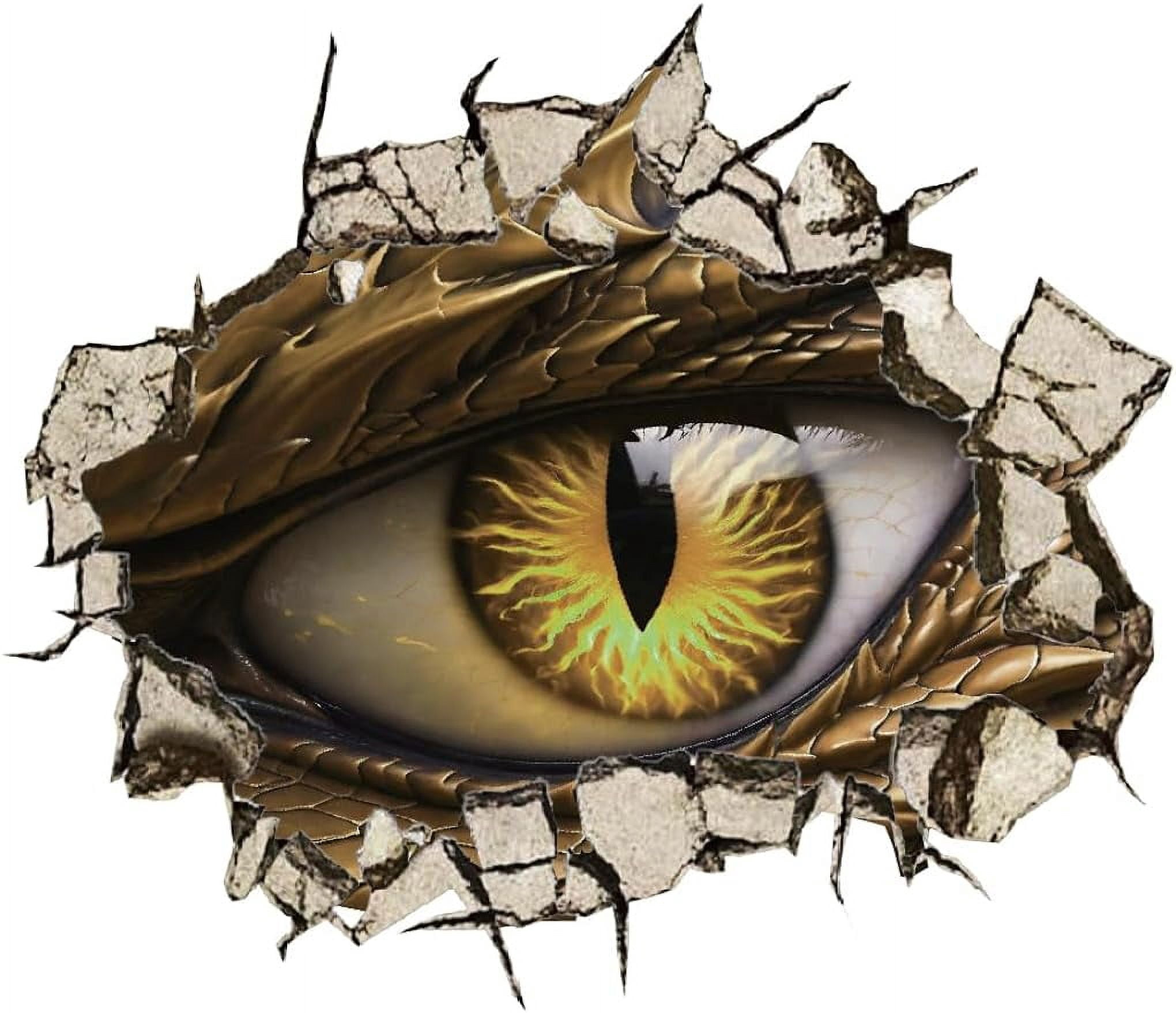 3D Dragon Eye Wall Sticker 3D Breaking Wall Wall Decal Funny Dragon ...