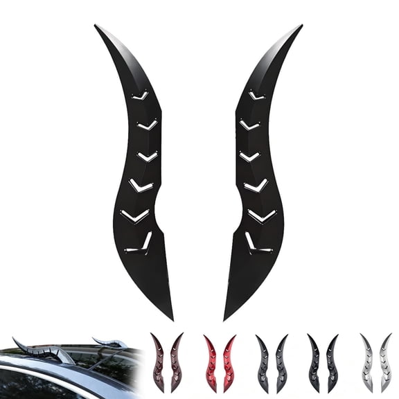 3D Dragon Horns for Car Roof Decor, Universal Devil Horns Auto Exterior Accessories, Easy No-Drill Installation for SUV, Sedan, Hatchback