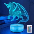 thumbnail image 1 of 3D Dragon Lamp Night Light 3D Illusion lamp for Kids, 16 Colors Changing with Remote, Kids Bedroom Decor as Xmas Holiday Birthday Gifts for Boys Girls, 1 of 12