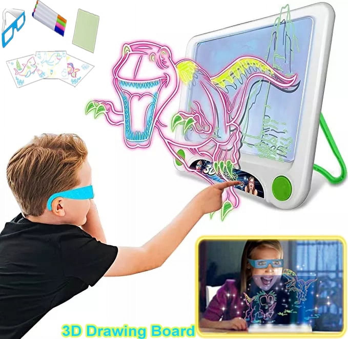 3D Drawing Board LED Graphic Drawing Tablet Portable Glow Board