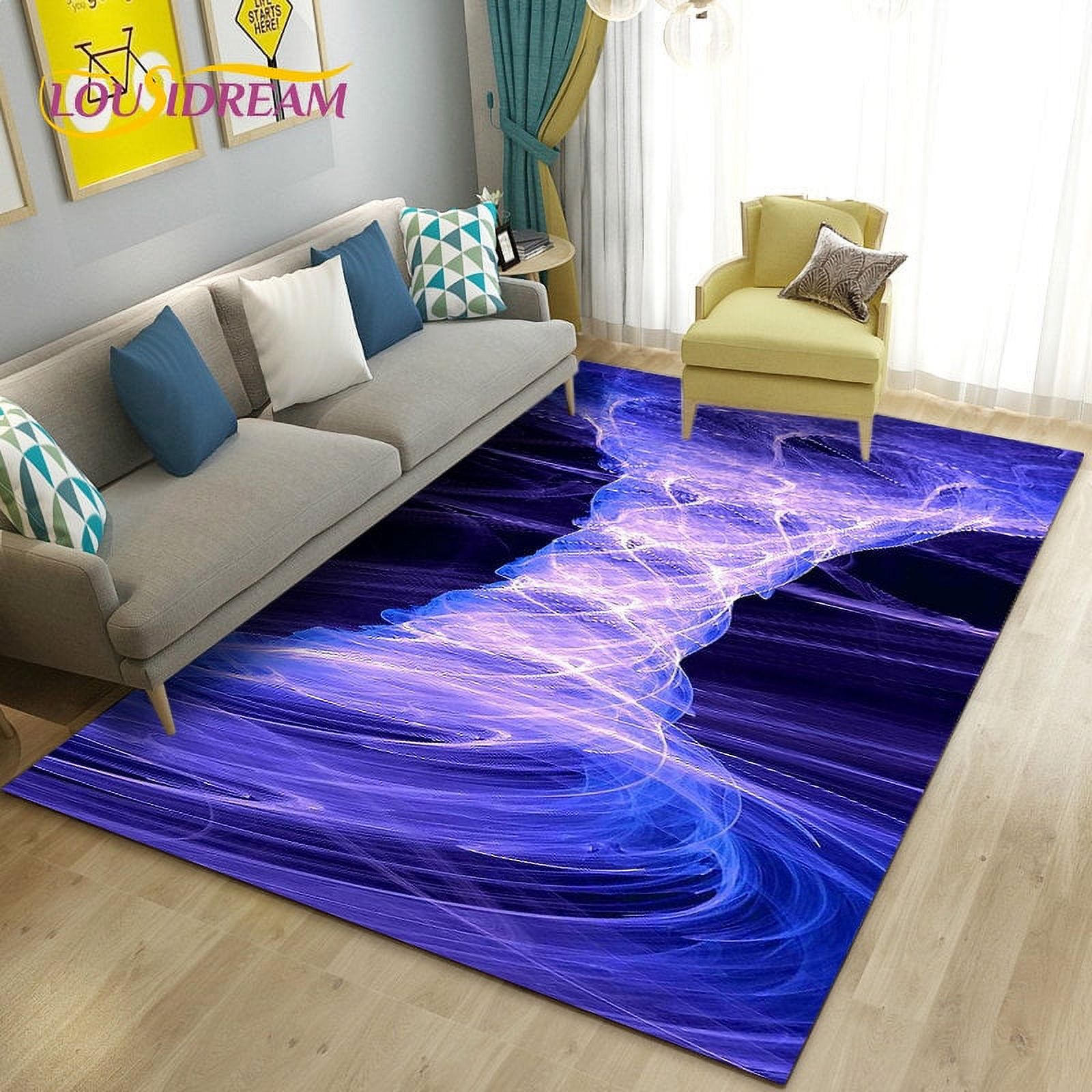 Dream Step Area Rug 3D Dream Natural Tornado Cloud Area Rug Carpet Rug for Living Bedroom ...