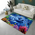 thumbnail image 1 of 3D Dream Underwater World Fish Seabed Carpet Rug for Home Living Room Bedroom Sofa Doormat r kid Area Rug Non-slip Floor Mat, 1 of 5