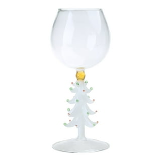 Stemmed Wine Glass, 17 oz., w/ Box ,Christmas Joy