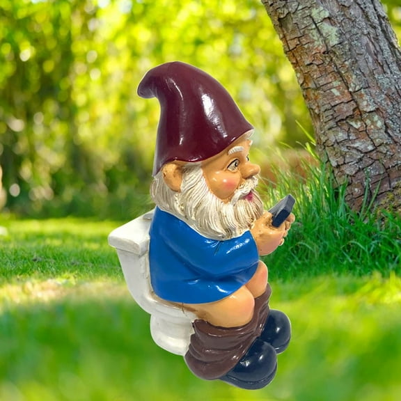 3D Dwarf Statue Resin Garden Gnome Decoration for Yard, Patio or Lawn