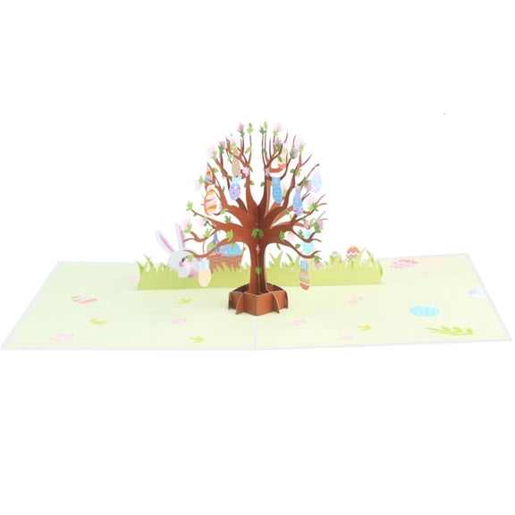 3D Easter Tree Greeting Card Set Invitation Blessing Accessory for New Year Wedding Party Card Supplies