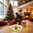 thumbnail image 1 of 3D Easter Round Rug Bunny Egg Chick Flower Optical Illusion Mat Soft & Durable Flock Non- Modern Home Decor 23.62 in F, 1 of 6