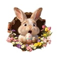 thumbnail image 1 of 3D Easter Wall Stickers, Rabbit Wall Decals - Easter Decor - 3D Cat Car Window and Bumper Sticker, Cute Removable Vinyl Spring Decorations for Kids Room Door Window Home Decor, 1 of 9