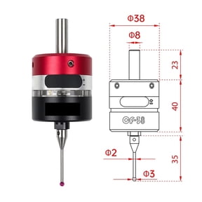 3D Edge Finder Machining Center Cnc Milling Machine Three-coordinate Precision Probe Centring Rod Tool Setter CF-38