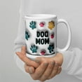thumbnail image 1 of 3D Effect Dog Mom  Mug, Dog Lover, Paw Prints, Animal Lover Gift, Mother's Day, Tea Mug (15 oz), 1 of 2