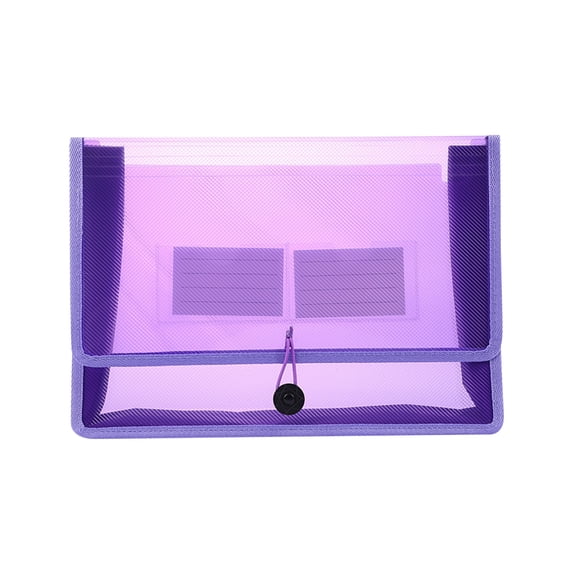 3D Elastic File Folder with Secure Closure, Expandable Document Organizer for Office School, Lightweight Portable Plastic File Bag for Papers Contracts Receipts