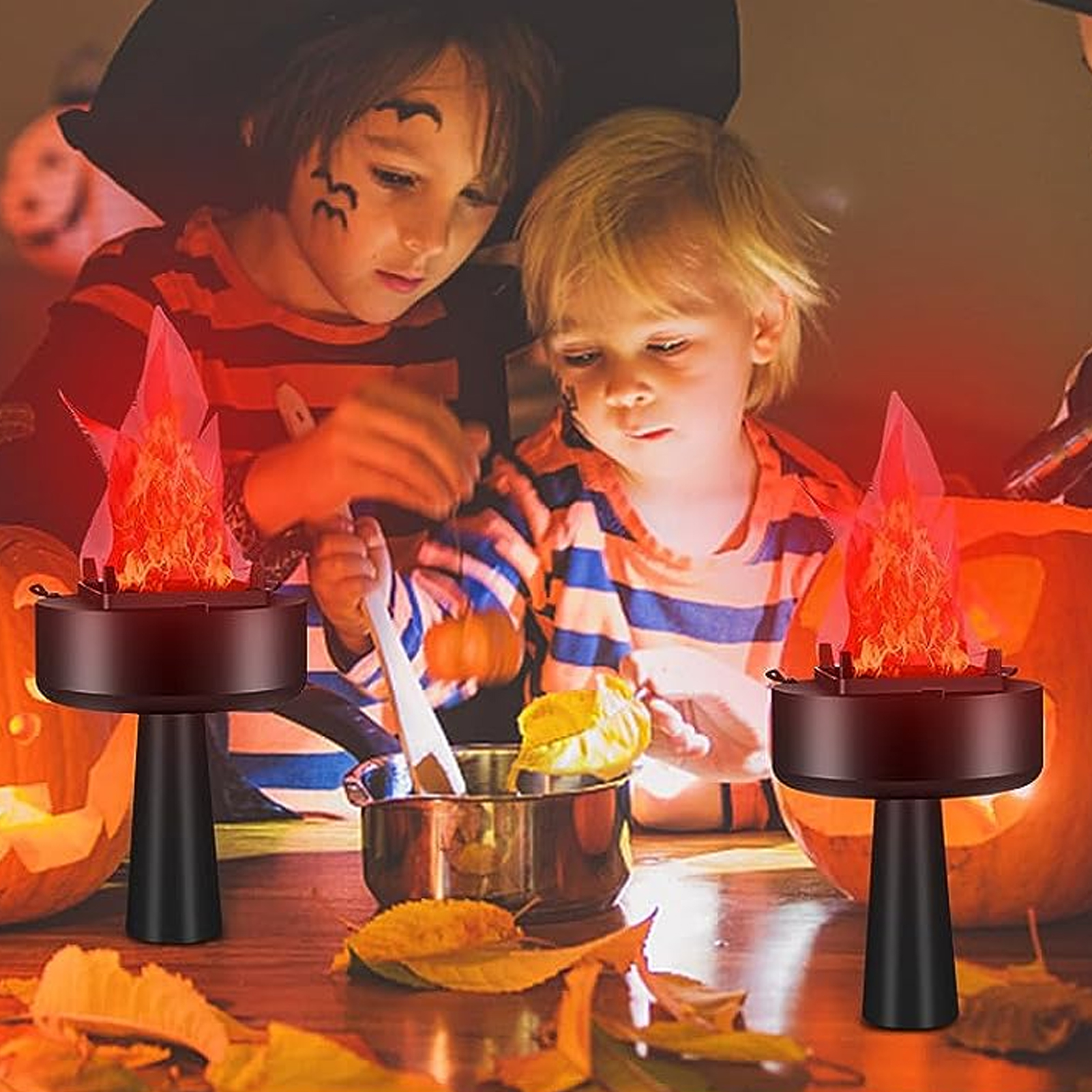 3D Electric Fake Flame Lamp Realistic Looking USB Rechargeable Portable