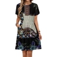 thumbnail image 1 of 3D Electric Guitar Dress Fashion Beach Short Sleeve Dresses Female Party Printed Sundress, 1 of 7