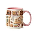 thumbnail image 1 of 3D Embossed Baking Kitchen Tool Ceramic Mug, Rolling Pin Oven Cookie Mold Pattern Coffee Cup for Bakers Gift, 1 of 5