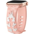 thumbnail image 1 of 3D Embossed Band Compatible with Apple Watch Bands Ultra 3/2/1 49mm 46mm 45mm 44mm 42mm 41mm 40mm 38mm Women, Two-Tone Soft Silicone Sport Strap for iWatch Series 11/10/9/8/7/6/5/4/3/SE/SE2/SE3, 1 of 7