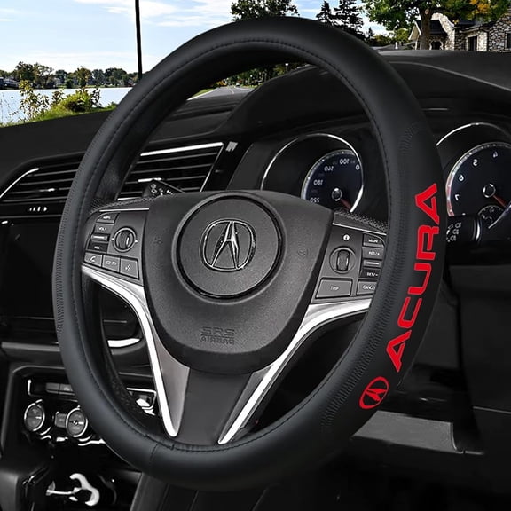 3D Embossed Custom Fit Steering Wheel Cover For BMW, Non-Slip Nappa Leather Wrap for Enhanced Grip & Comfort, Includes 2 Car Coasters & Fast Charging USB Cable Black