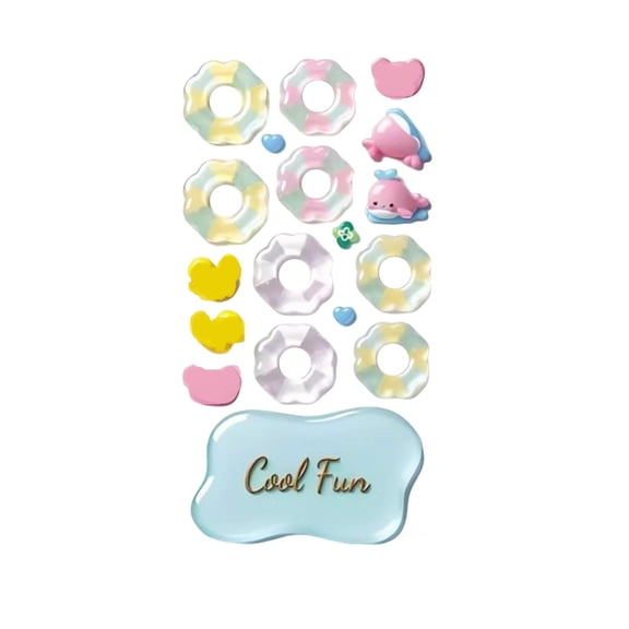 3D Embossed Cute Animal Sticker Pack, Soft Puffy Decals For DIY Journal Scrapbook, Aesthetic Stress Relief Decoration For Gift Wrap And Card Craft (D)
