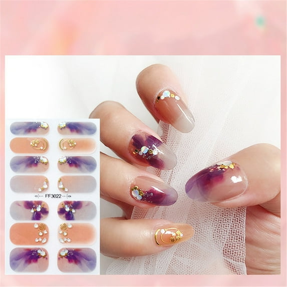 3D Embossed False Nail Stickers Full Cover Decals Self Manicure Designs European Style Gilding Nail Care Stickers for Women