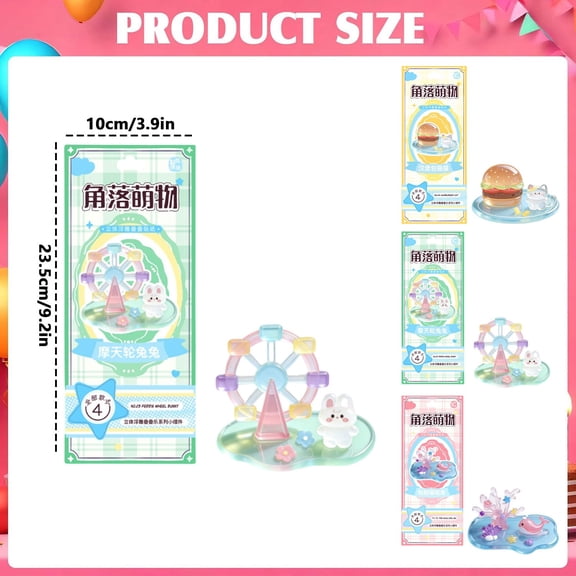 3D Embossed Layered Stickers, Stackable Kawaii Decals for Scrapbooking Laptop Water Bottle (Hamburger Theme)