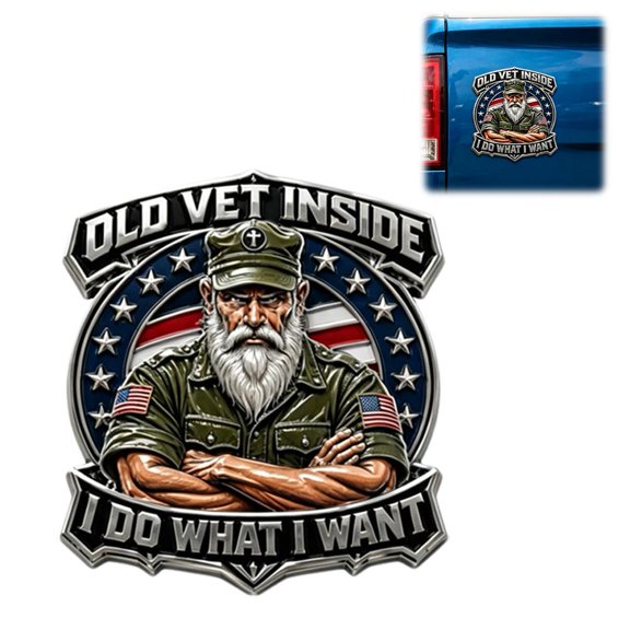 3D Embossed Patriotic Metal Car Badge Stickers Weatherproof Rustproof, Humor Car Bumper Hood Trunk Decor for Truck SUV Pickup Rear Tailgate Auto Custom Accessories
