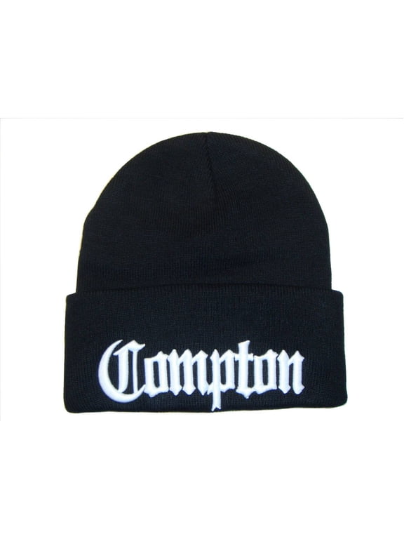 3D Embroidered Compton Beanie Cap Hat w/ Sunglasses