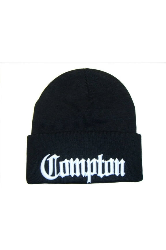 3D Embroidered Compton Beanie Cap Hat w/ Sunglasses