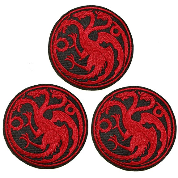 3D Embroidered Patches for Clothing Bags Backpack Customization 3 Pack