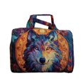 thumbnail image 1 of 3D Embroidered Wildlife Canvas Travel Duffel handbags – Large Capacity Quilted Shoulder Bag for Unisex Outdoor, Gym, and Weekend Use, 1 of 5