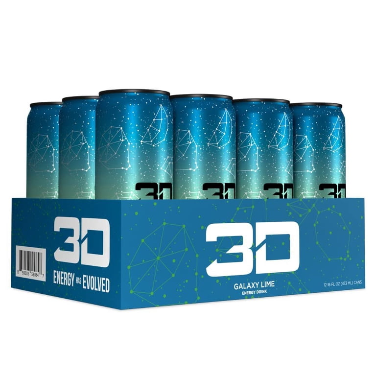 3D Energy Drink 200mg Caffeine Zero Sugar Proprietary Energy Blend