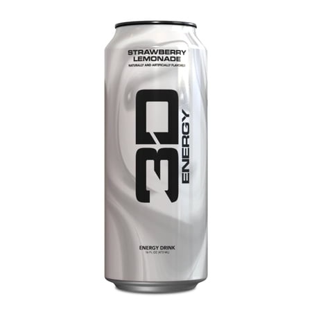 3D ENERGY STRAWBERRY LEMNDE SINGLE, 16OZ