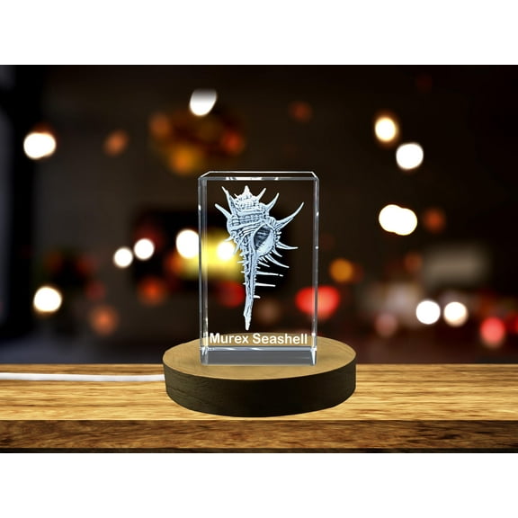 3D Engraved Crystal Murex Seashell - A Stunning Replica of the Purple Dye Producer