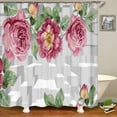 thumbnail image 1 of 3D European Retro style Flower Printed Shower Curtain Polyester Waterproof Home Decor Bathroom Curtain With Hook 180x200cm, 1 of 5